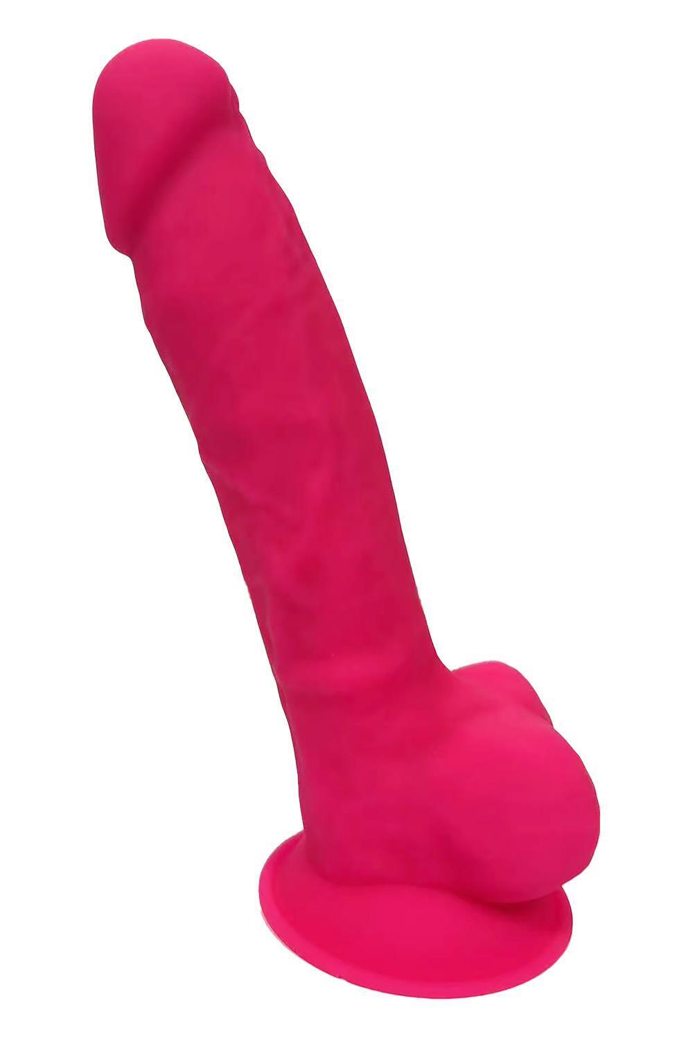 Розовый фаллоимитатор Dildo With Balls 7Inch - 17,7 см. (Цвет: розовый)