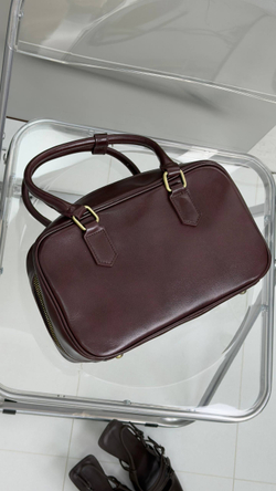 Сумка женская натуральная кожа артикул 628-32 цвет "коричнево-бордовый"