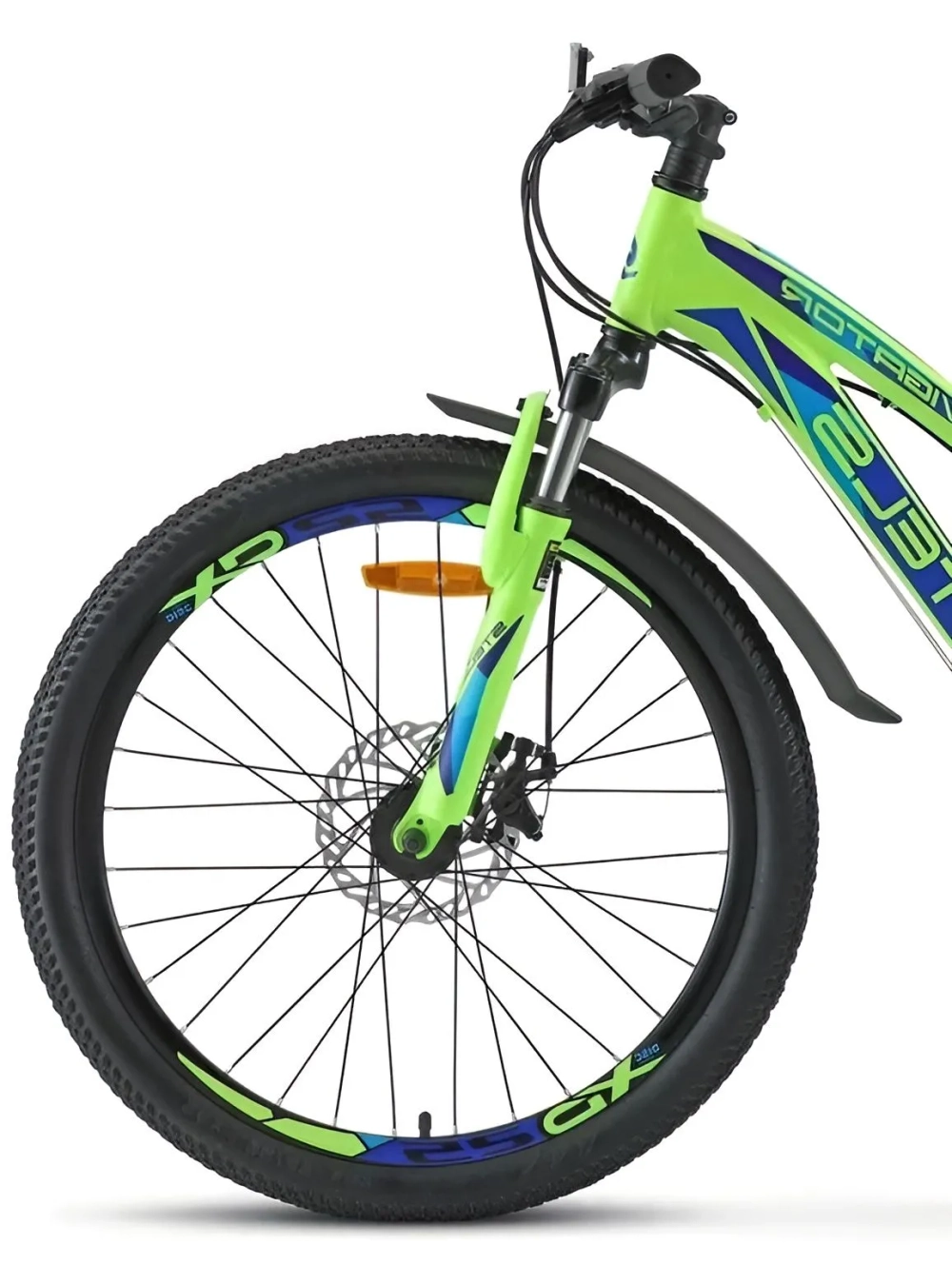 Велосипед 24" Stels Navigator-465 MD, рама 11" неоновый-лайм/синий