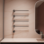 Полотенцесушитель электрический Vincea VTD-2H1GM, вороненая сталь, таймер