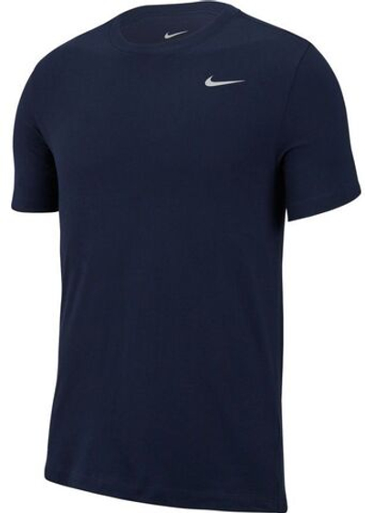 Футболка мужская теннисная Nike Solid Dri-Fit Crew - obsidian/mate silver