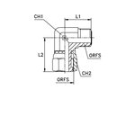 Соединение PN90 ORFS 11/16 (обжатая гайка)
