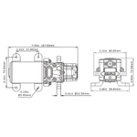 Автоматическая нагнетательная диафрагменная водяная помпа-насос SeaFlo, 5 л/мин, 5,5 бар, 12В