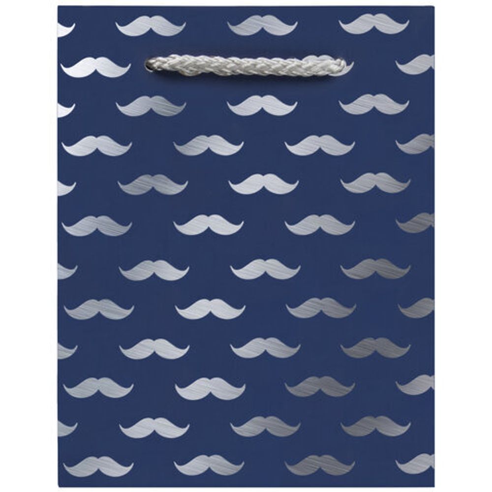 Пакет подарочный (1 штука) 11x6x15 см, ЗОЛОТАЯ СКАЗКА "Man Style", фольга, синий, 608243