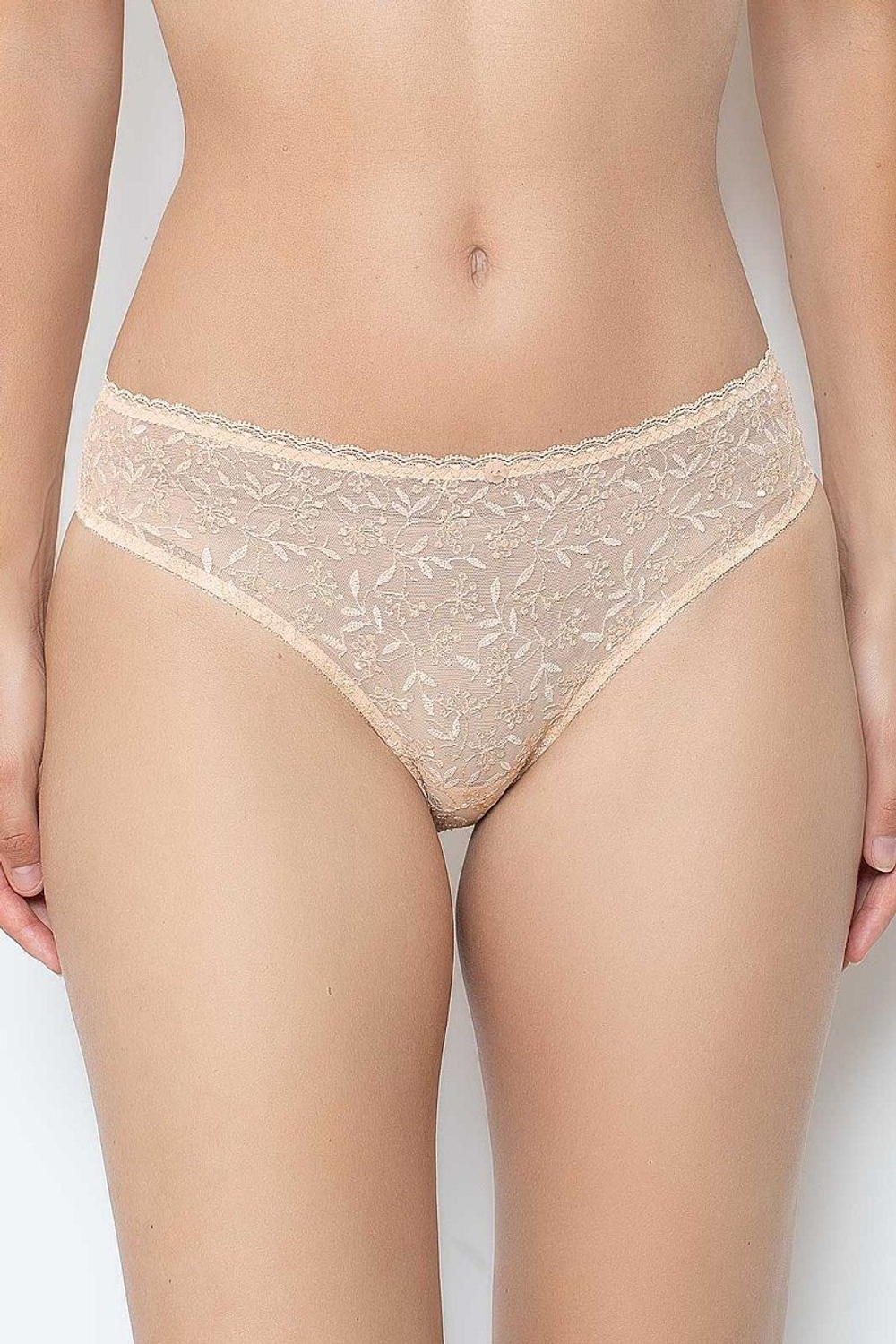 Трусы-слипы Aurore с нежной вышивкой (Размер: 52) (Цвет: бежевый)