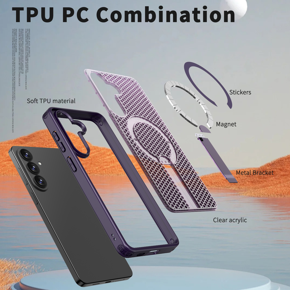 Прозрачный чехол Mesh Pro Magnetic Case для Samsung Galaxy S26+