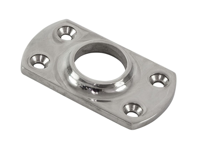 Основание стойки леера 1" (25.4 мм), 90 град, прямоугольное под сварку