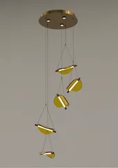 20124MD-45 AMBER GLASS (1) Люстра NW
