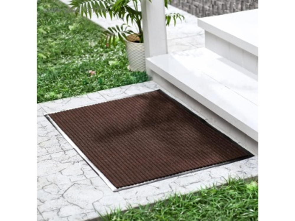 Коврик влаговпитывающий ребристый Стандарт коричневый (1,2*1,80м)
