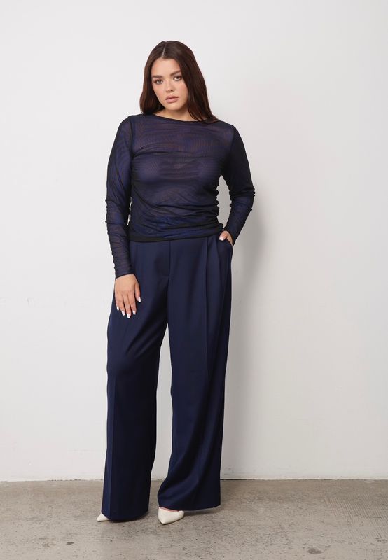 Брюки со стрелками, синий