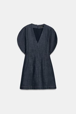 ZARA ДЖИНСОВОЕ ПЛАТЬЕ — ZW COLLECTION, СИНИЙ