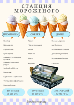 Станция мороженого 100 порций