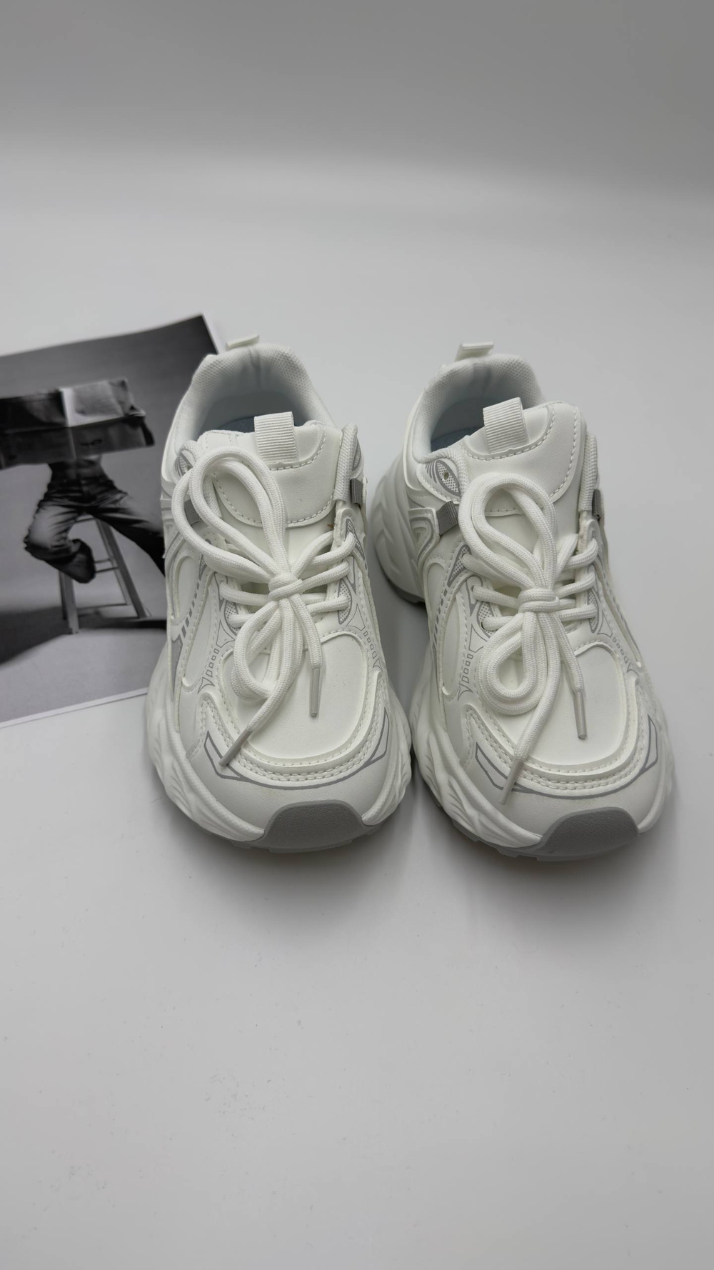 Кроссовки женские экокожа арт. 4650-2 цвет "белый"