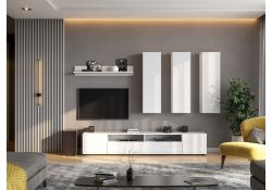 ТВ-Тумба Валенсия белый текстурный