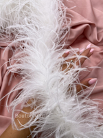 Боа страус 6 нитей белое