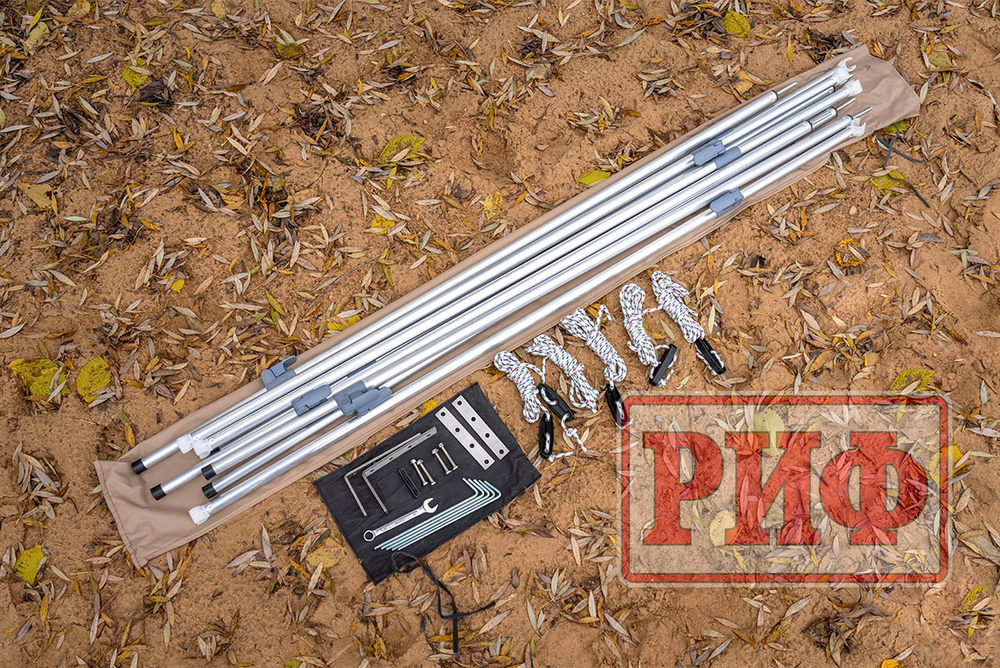 Маркиза автомобильная комбинированная (прямоугольная с веерной частью) 2,0х2,5 м (правая) РИФ