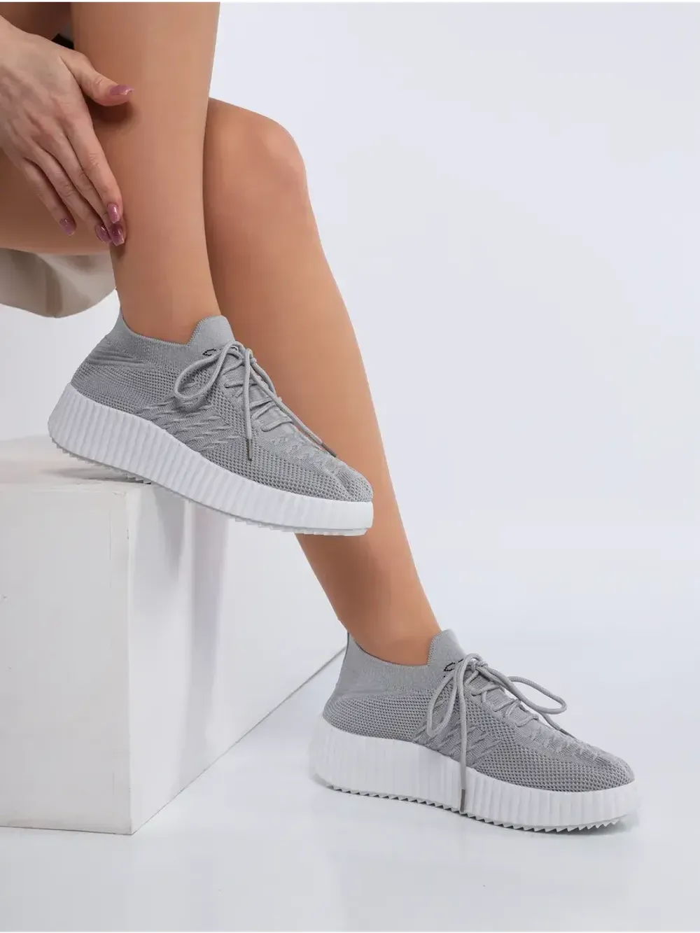 Слипоны на высокой подошве мокасины летние текстильные