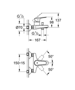 Смеситель для ванны GROHE BauFlow 23756000