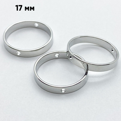 Коннектор-рамка, цвет серебро, размер 17*2,8 мм, цена за 1 шт