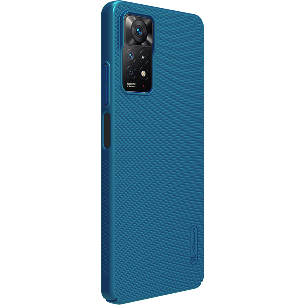 Тонкий чехол синего цвета от Nillkin для Xiaomi Redmi Note 11 Pro Global и Redmi Note 12 Pro 4G, серия Super Frosted Shield