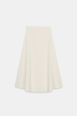 ZARA ЮБКА ИЗ МЯГКОЙ ТКАНИ, ЖЕЛТОВАТО-БЕЛЫЙ