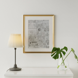 IKEA SILVERHÖJDEN  (ИКЕА СИЛВЕРХÖЙДЕН)  -  Рамка, цвет золота, 40x50 см
