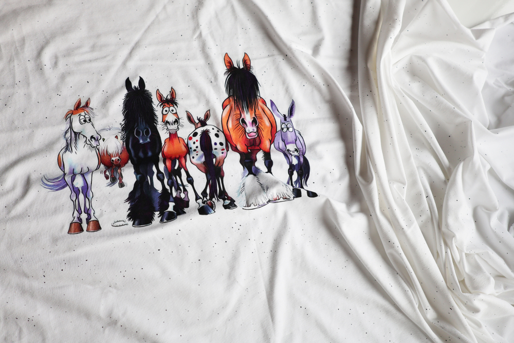 РАЗНОЦВЕТНЫЕ ЛОШАДИ - Кулирка с лайкрой, компакт пенье (ДЖ66 Маша) (к2 высота 65см, обрезан сверху и снизу)