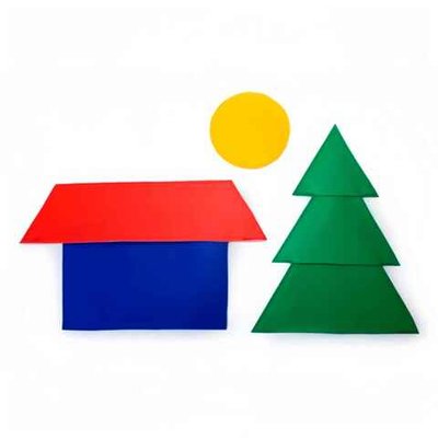 Детские строительные модули набор плоских фигур