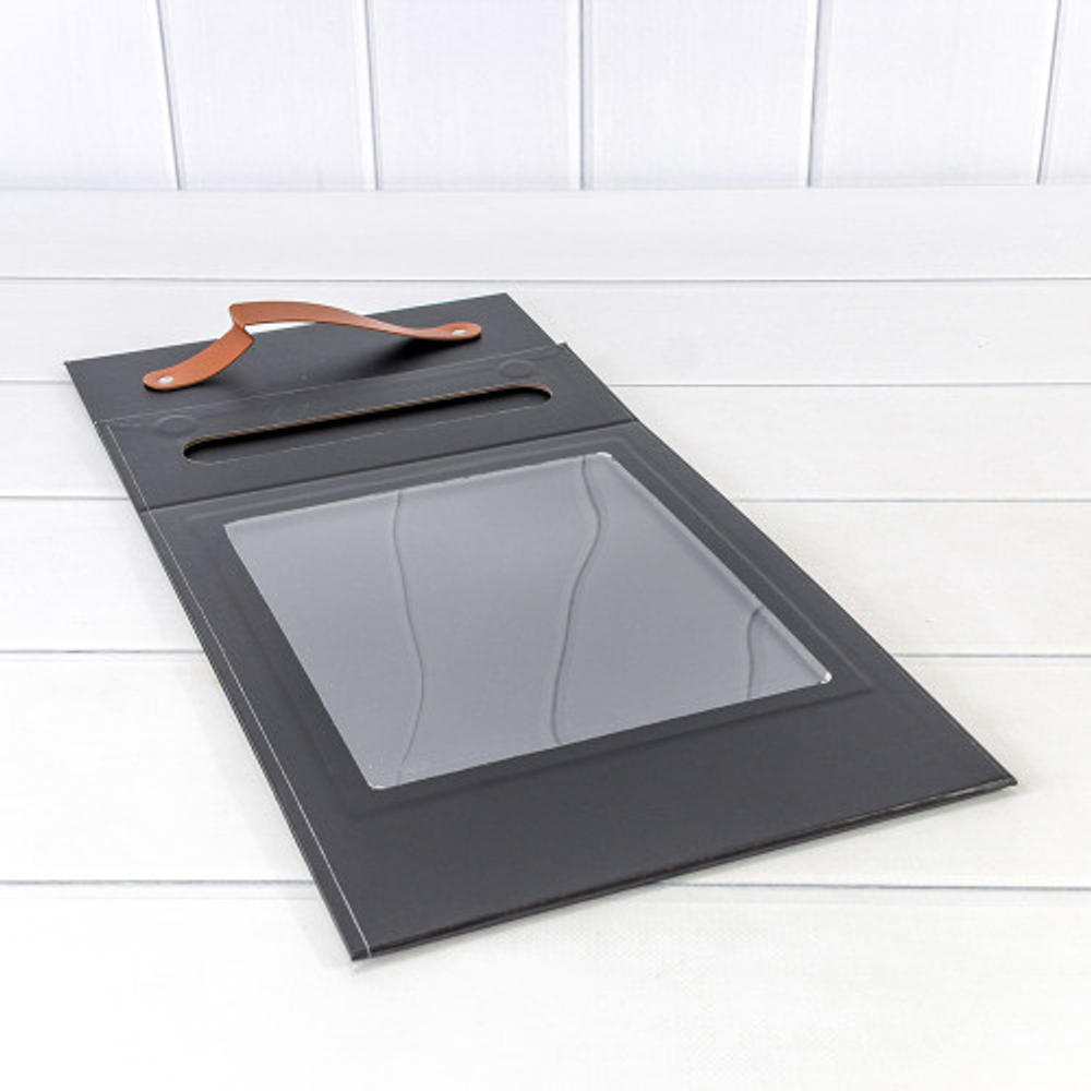 Коробка сборная 25х9.5х33 см на магнитах (Черный)