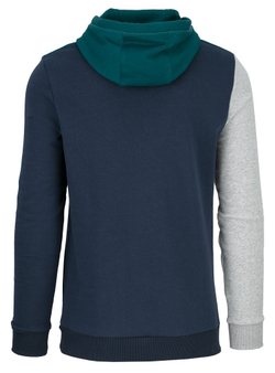 Мужская теннисная кофта Fila Sweathoody Jacob - navy/deep teal/light grey melange