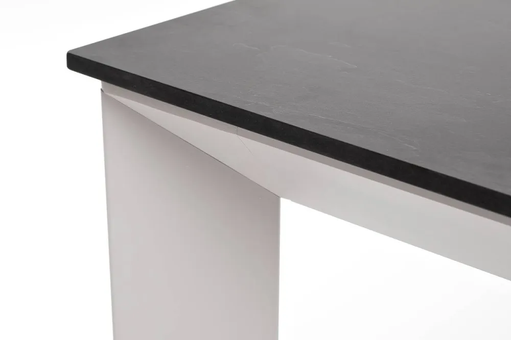 "Венето" обеденный стол из HPL 90х90см, цвет "серый гранит", каркас белый