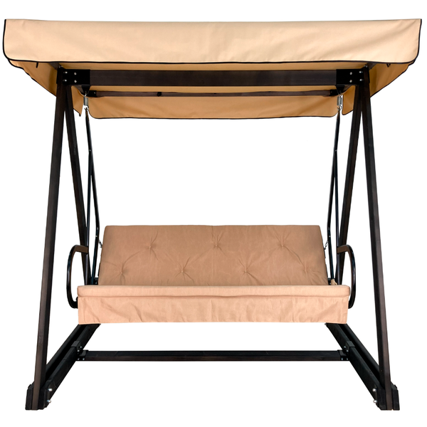 Деревянные садовые качели ВЕРСАЛЬ беж