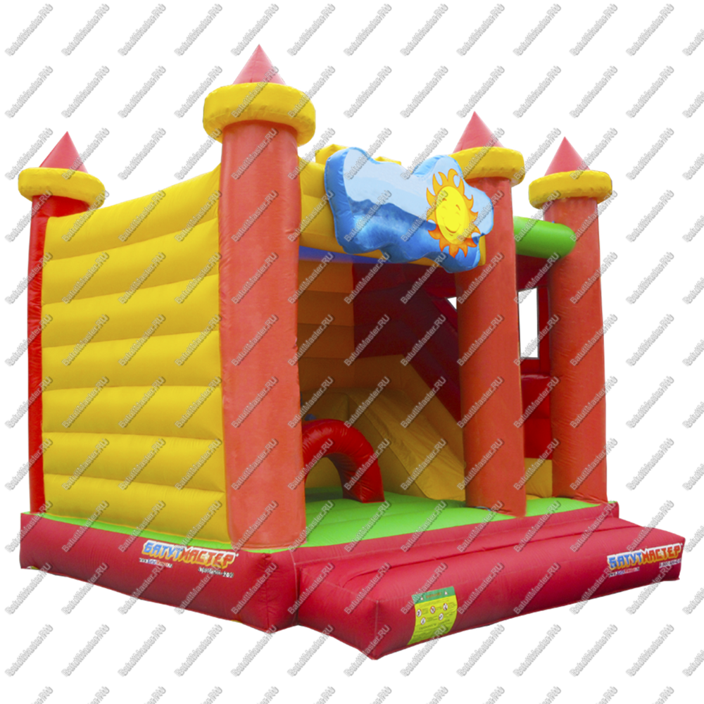 Надувной батут "Солнечный домик", 4*4*4 м