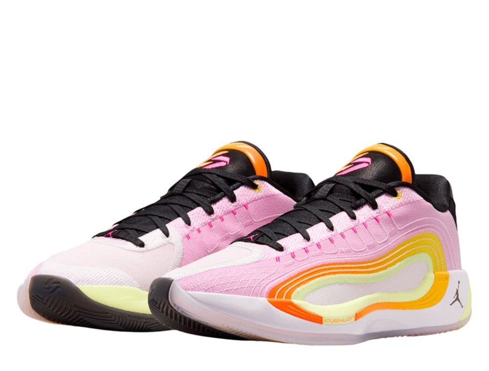 Баскетбольные кроссовки Jordan Luka 4 “Gone Fishing” Light Arctic Pink/Opti Yellow-Laser Orange-Black