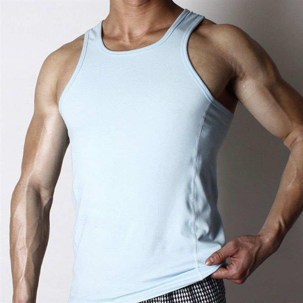 Мужская майка голубая SuperBody T-shirt Sky Blue 5475