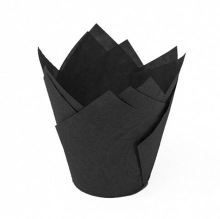 Форма для маффина Тюльпан черный 50*80 мм 200 шт