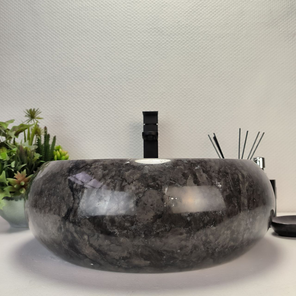 Раковина из мрамора Donut Black Medium DM-62847 45*45*15 51