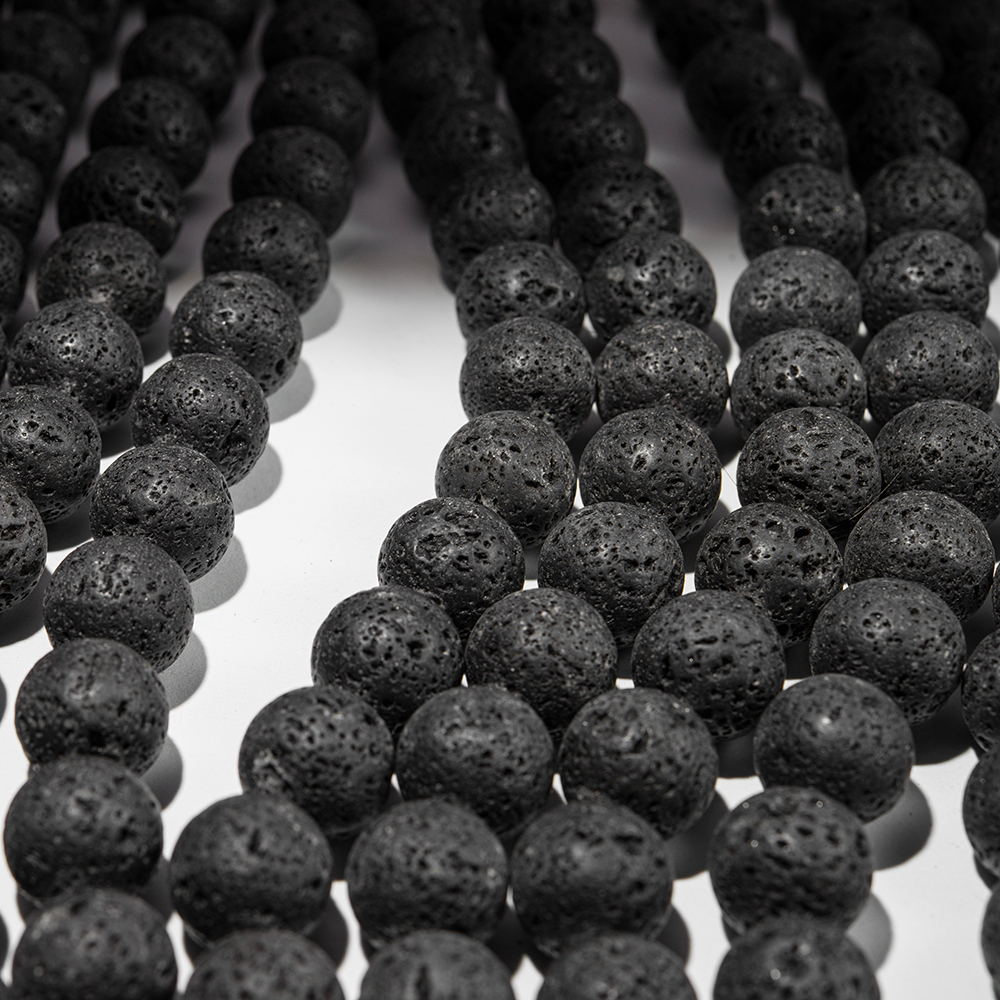 Лава вулканическая натуральная, 18,2мм, шар