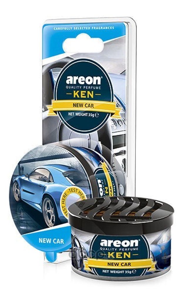 Ароматизатор на панель  KEN BLISTER  Новая машина (AREON)