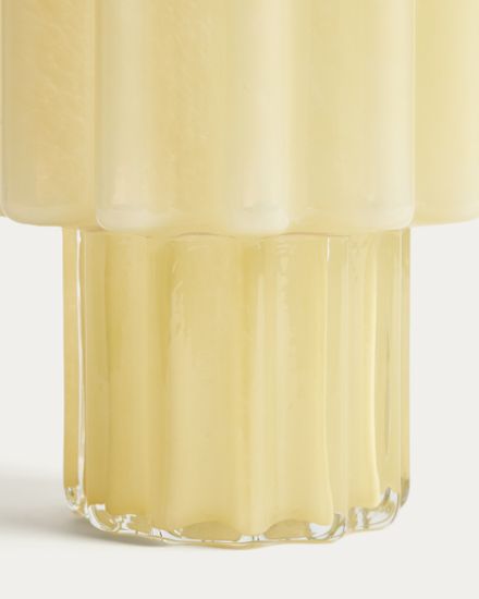 Желтая стеклянная ваза Cristila, 25 см