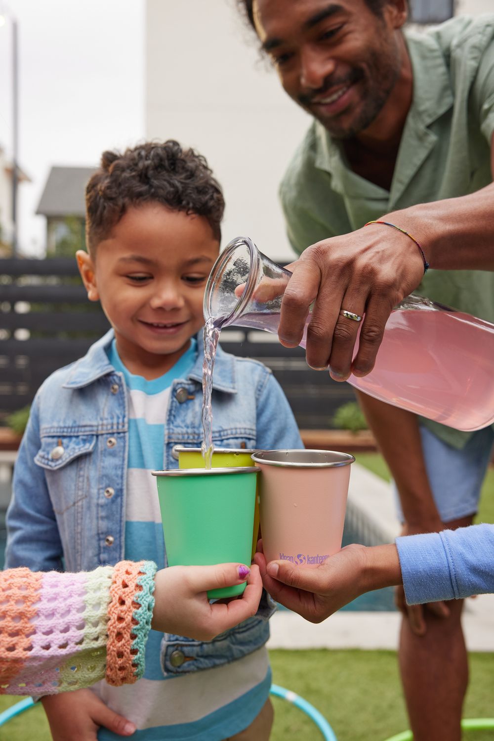 Детский стакан одностенный Klean Kanteen Kid Cup Straw Lid 10oz (296 мл) Paisley Purple с трубочкой