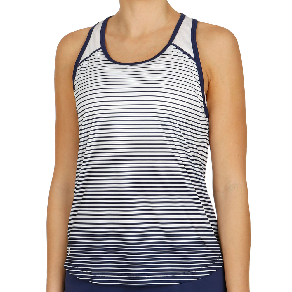 Женская теннисная майка Wilson Team Striped Tank Top Women - Dark Blue, White
