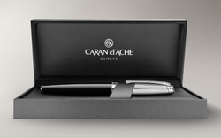 Шариковая ручка Carandache Leman Bicolor Black SP латунь лак посеребрение с родиевым напылением (4789.289)