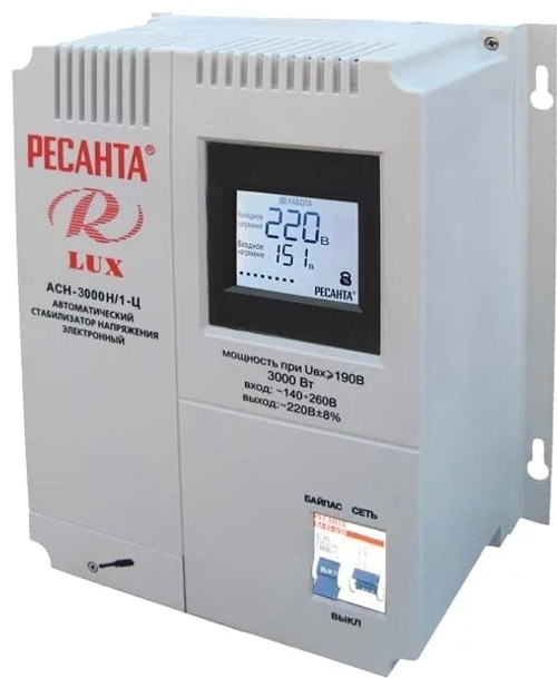 Стабилизатор напряжения Ресанта LUX АСН-3000Н/1-Ц
