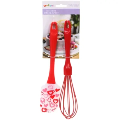 Набор кулинарный (лопатка 22,2*4см + венчик 25,5*5см) «Любовь к готовке»