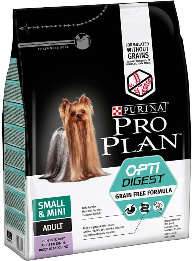 Pro Plan Grain Free 2,5кг корм для взр. собак мелких пород с Индейкой (Чувст. пищеварение) (12384758 Pro Plan Grain Free 2,5кг корм для взр. собак мелких пород с Индейкой (Чувст. пищеварение) (12384758