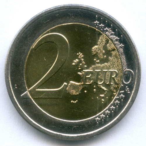 2 евро 2013 год. Люксембург. Национальный гимн. Биметалл UNC