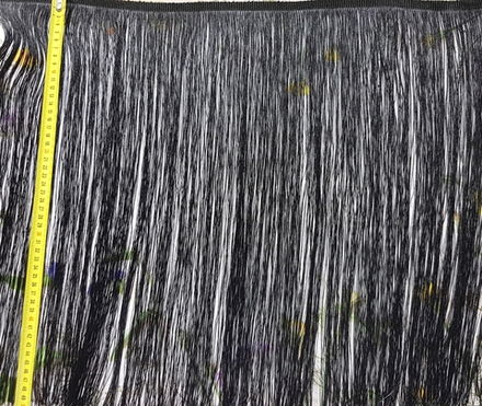 Тесьма текстиль бахрома, ш. 50 см , чёрный