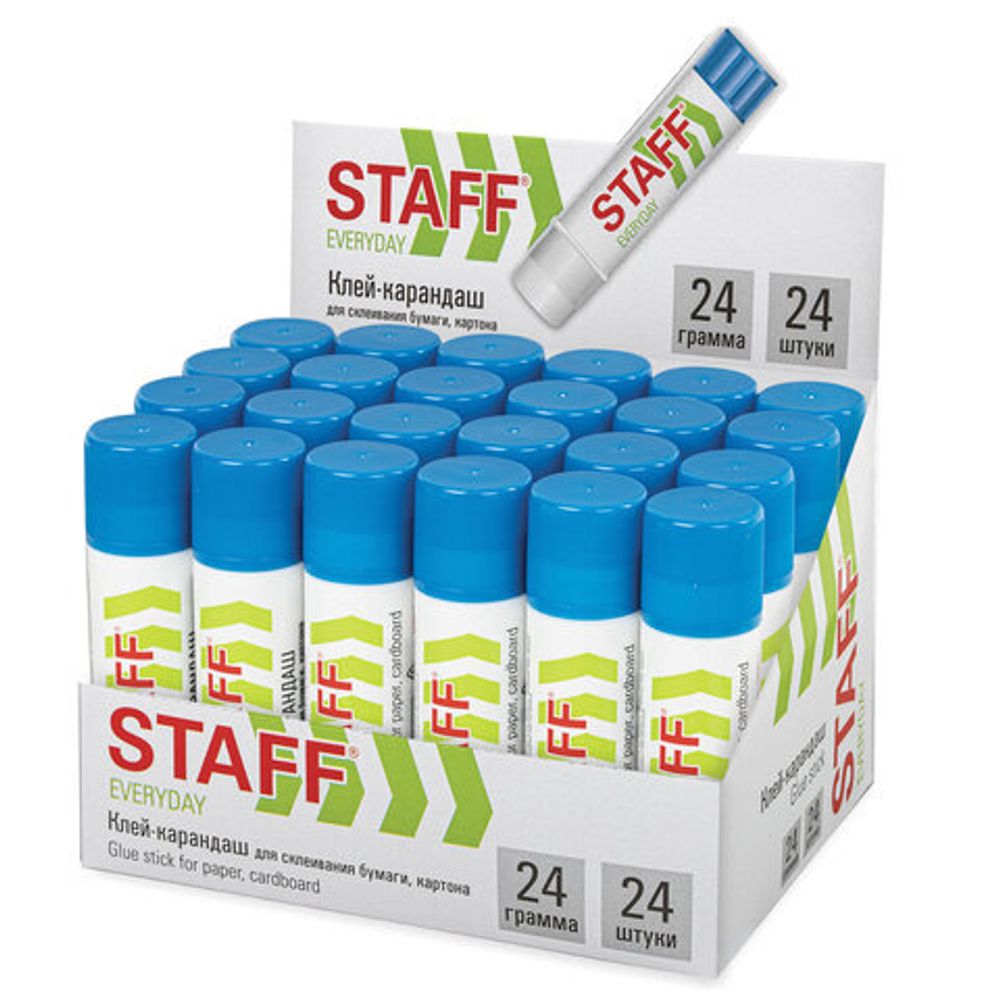 Клей-карандаш STAFF "EVERYDAY", 24 г, 226617