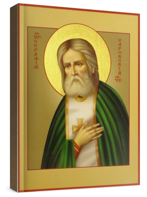 Серафим Саровский (рукописная икона)